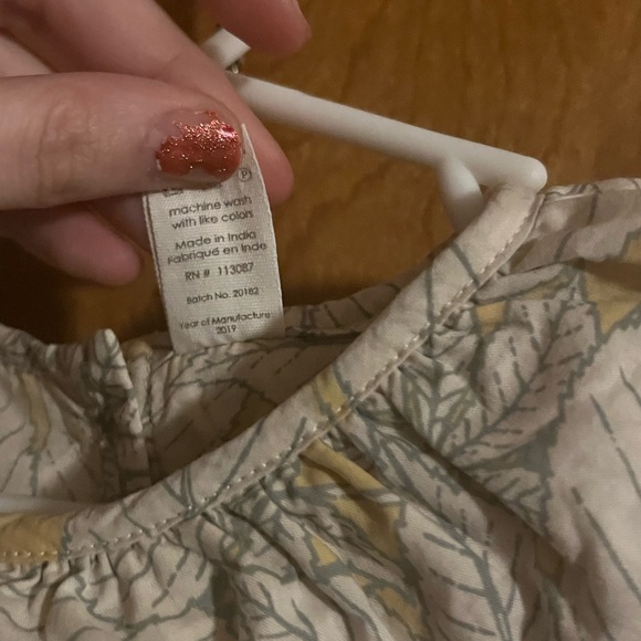 Vintage Kate Quinn Size 6 Year Yellow Foliage Leaf Top Shirt - Picture 3 of 4